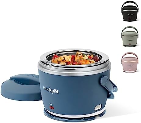 Crock-Pot Electric Lunch Box Food Warmer 20oz – Faded Blue Core 4DA89