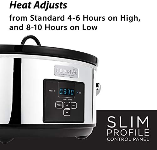 Crock-Pot 7 Quart Programmable Slow Cooker – Polished Platinum Core 36B5E