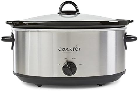 Crock-Pot 7 Quart Oval Manual Slow Cooker – Stainless Steel Fresh 3E953