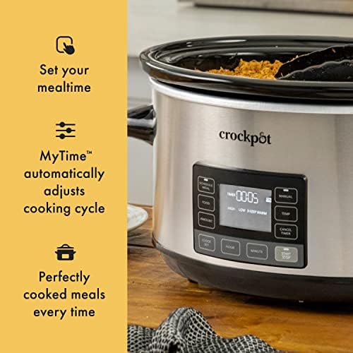 Crock-Pot 7 Quart Portable Programmable Slow Cooker with Timer Prime F7716