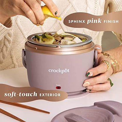 Crock-Pot Electric Lunch Box Food Warmer 20oz – Blush Pink Prime 239E0
