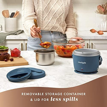 Crock-Pot Electric Lunch Box Food Warmer 20oz – Faded Blue Core 4DA89