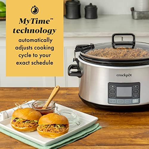 Crock-Pot 7 Quart Portable Programmable Slow Cooker with Timer Prime F7716