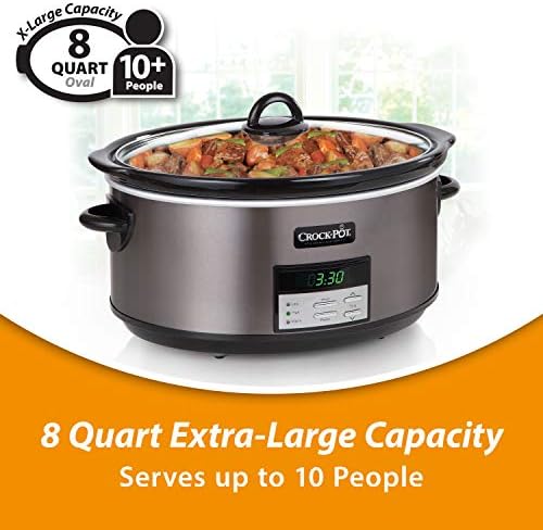 Crock-Pot 8 Quart Programmable Slow Cooker with Auto Warm Core 116FF