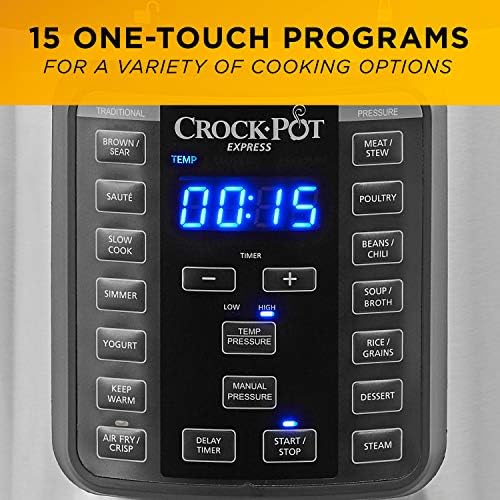 Crock-Pot Express Crisp 8 Quart 10-in-1 Pressure Cooker Updated 525AF