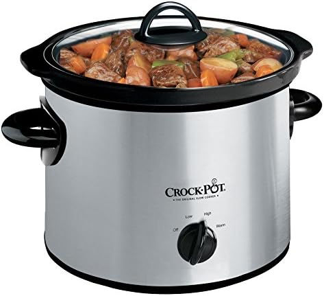 Crock-Pot 3 Quart Manual Slow Cooker – Silver Choice D8746