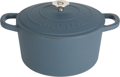 Crock-Pot 3 Quart Enameled Cast Iron Dutch Oven – Aqua Updated 02E5D
