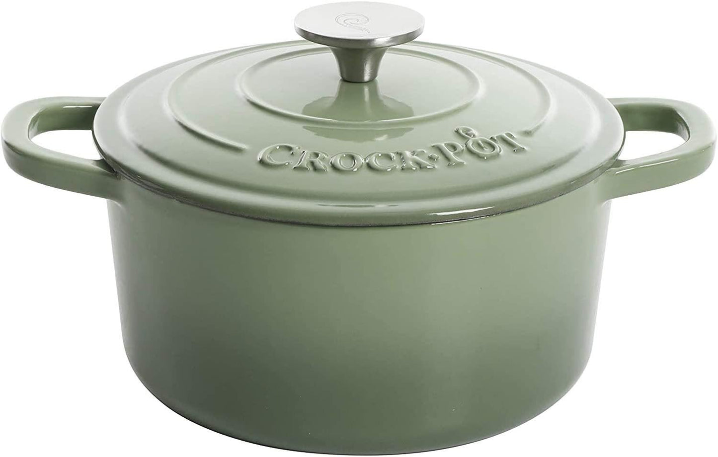 Crock-Pot 3 Quart Enameled Cast Iron Dutch Oven – Aqua Updated 02E5D
