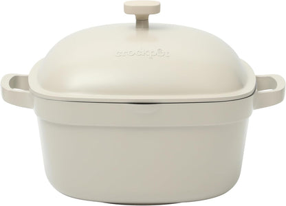 Crock-Pot 3 Quart Enameled Cast Iron Dutch Oven – Aqua Updated 02E5D